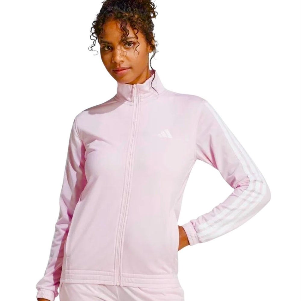 ❗️NWT❗️ADIDAS PINK FULL ZIP TRACK JACKET 3-STRIPES ATHLETIC ZIP-UP
